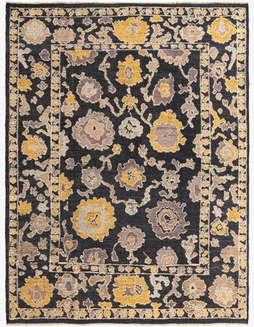 8' 2 x 10' 9 Hand Knotted Oushak Wool Rug