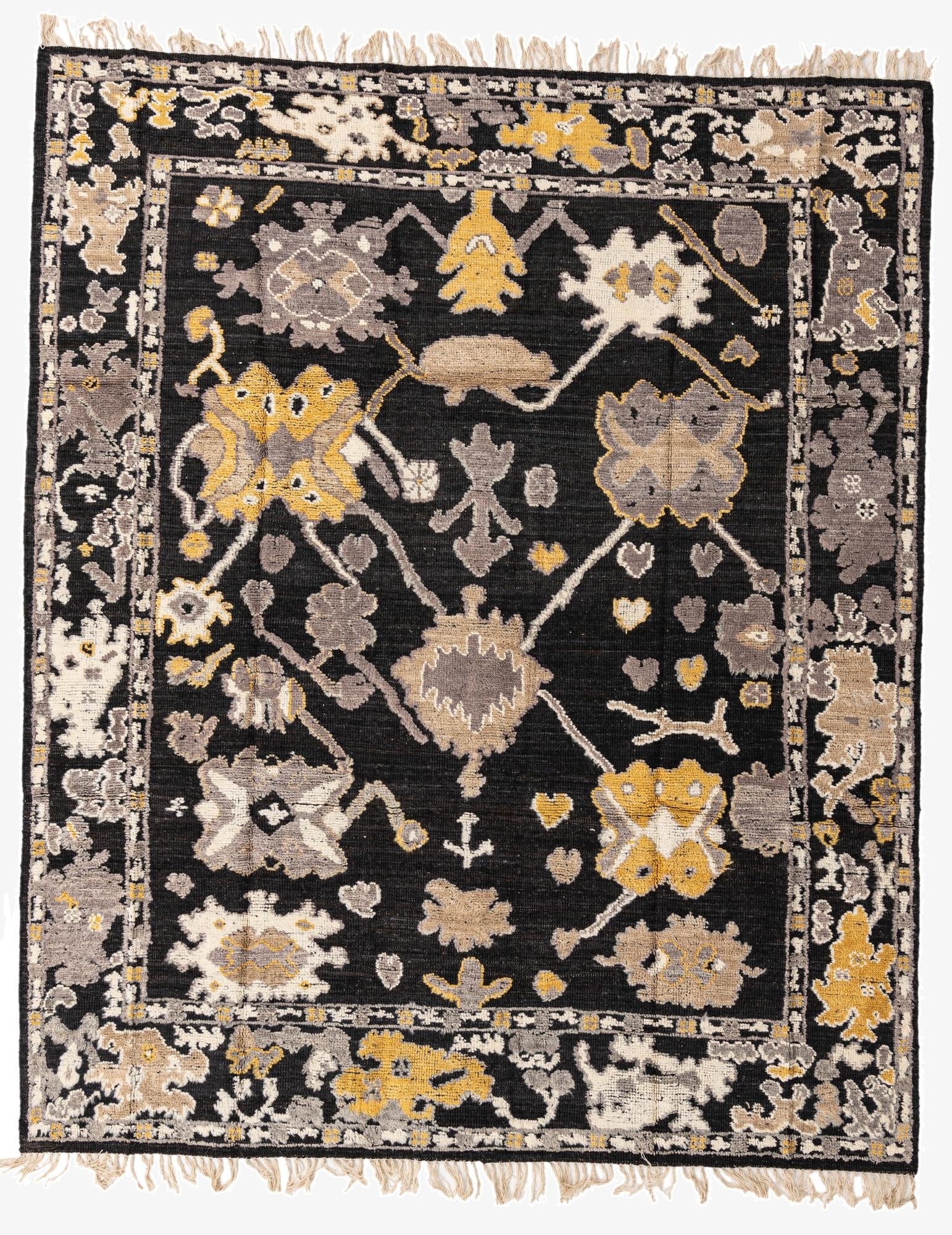 8' 2 x 9' 11 Hand Knotted Oushak Wool Rug