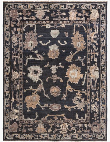 9' 3 x 11' 2 Hand Knotted Oushak Wool Rug