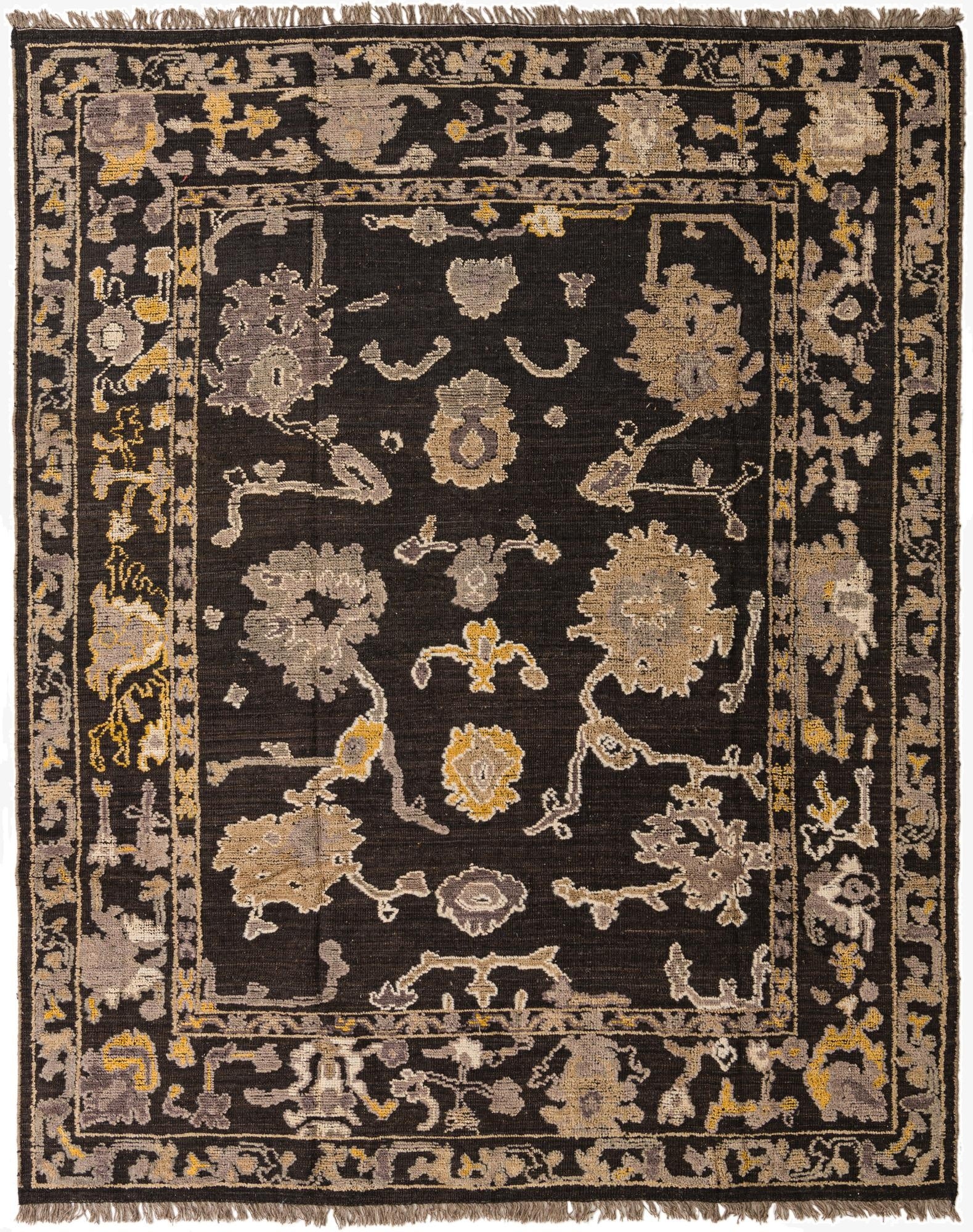 8' 3 x 10' 4  Hand Knotted Oushak Wool Rug
