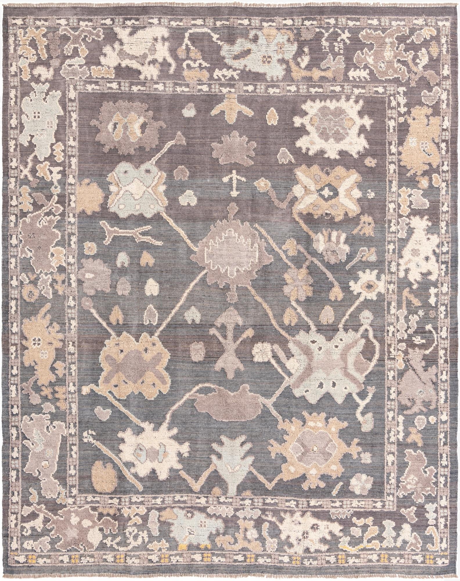8' 2 x 10' 2 Hand Knotted Oushak Wool Rug