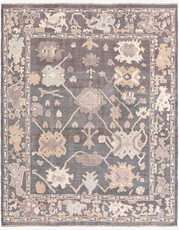 8' 2 x 10' 2 Hand Knotted Oushak Wool Rug