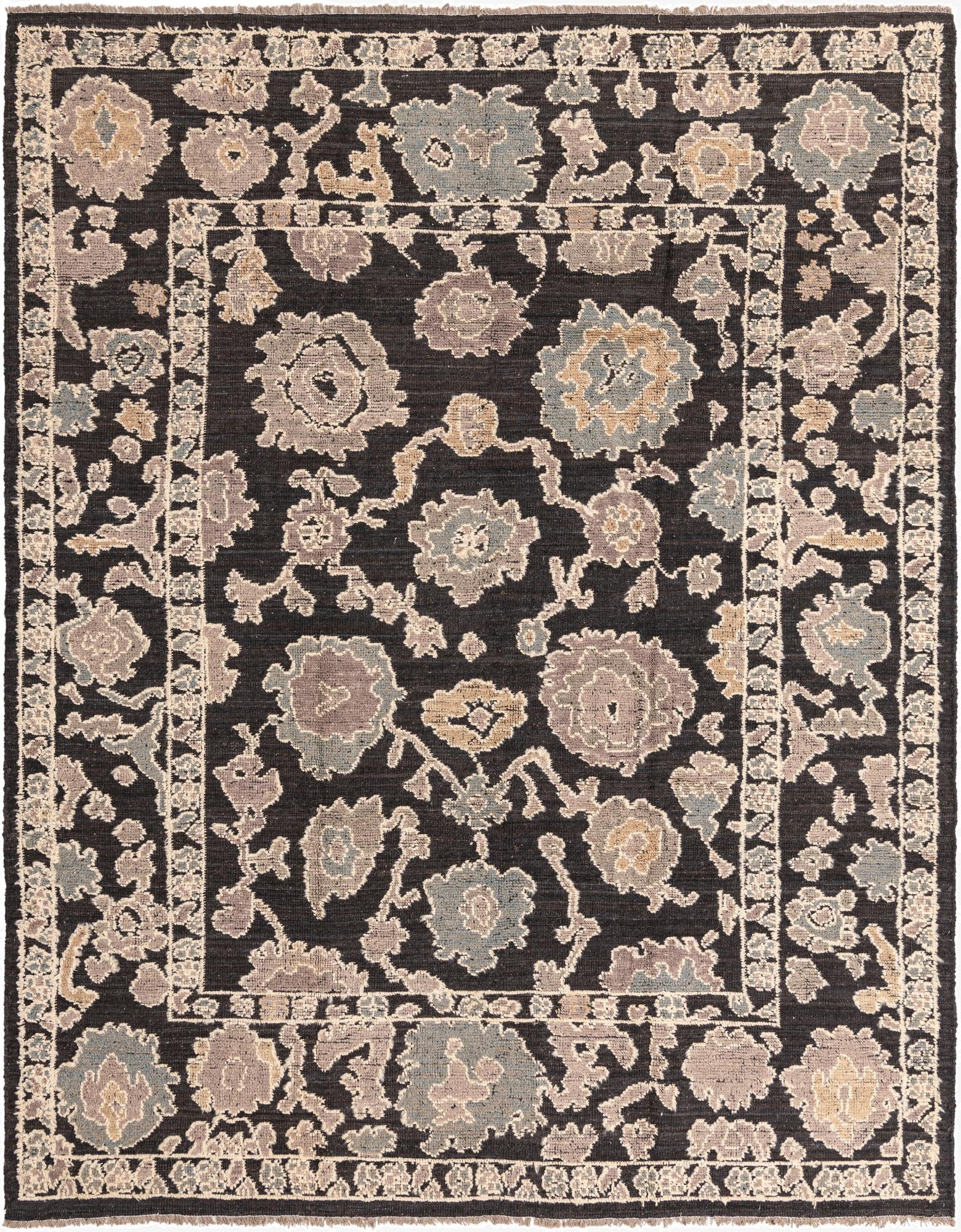 8' 4 x 10' 6  Hand Knotted Oushak Wool Rug