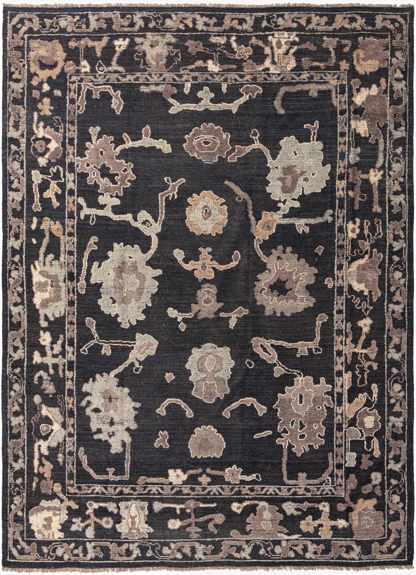 10' 1 x 13' 10  Hand Knotted Oushak Wool Rug