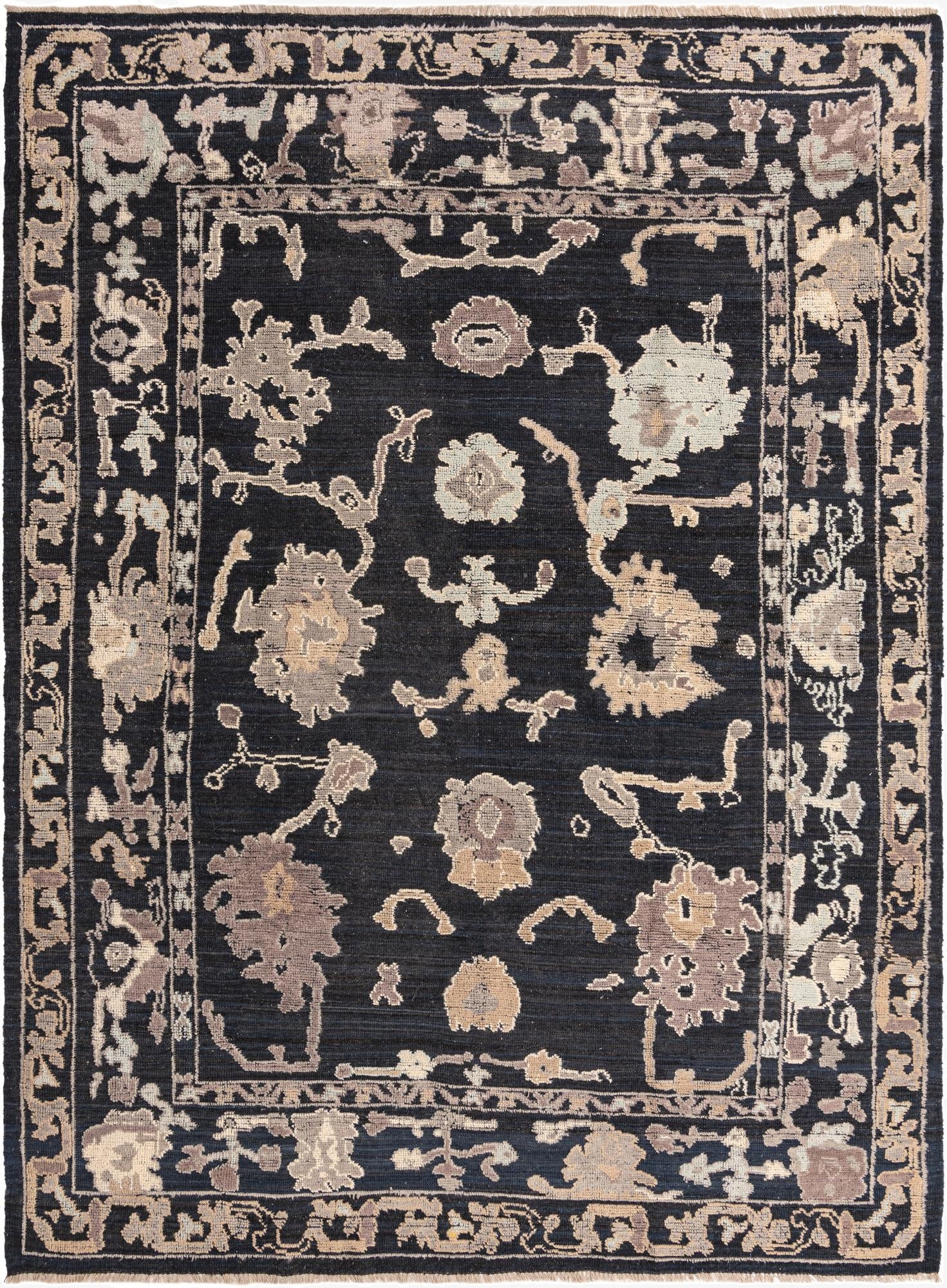 9' 4 x 12' 8  Hand Knotted Oushak Wool Rug