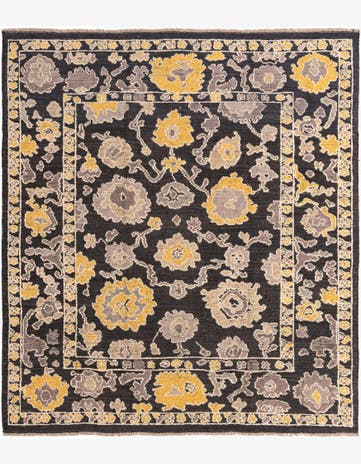 8' 4 x 9' 6 Hand Knotted Oushak Wool Rug