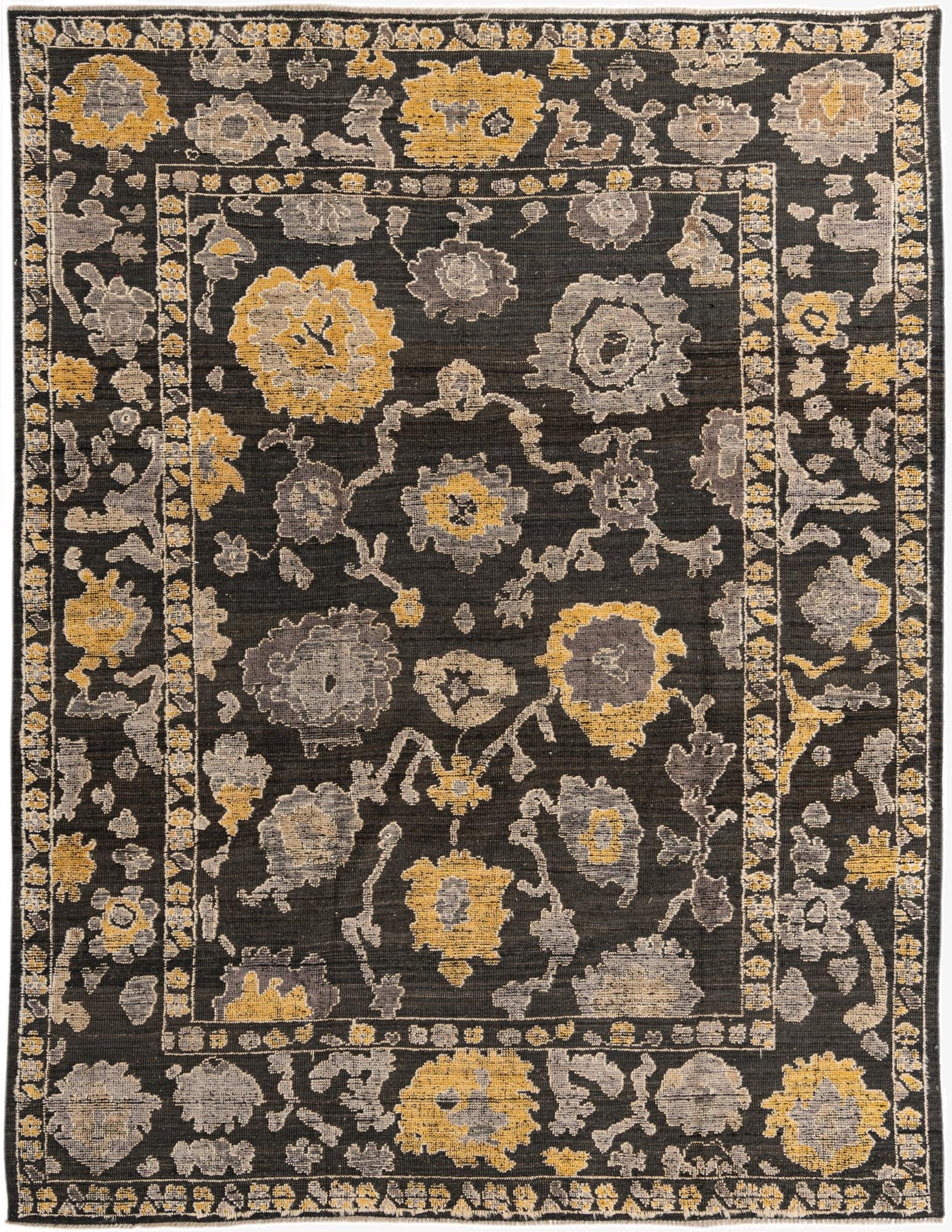 9' 3 x 12'  Hand Knotted Oushak Wool Rug