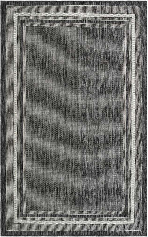 5' 3 x 8' Easy-Clean Border Indoor / Outdoor Rug