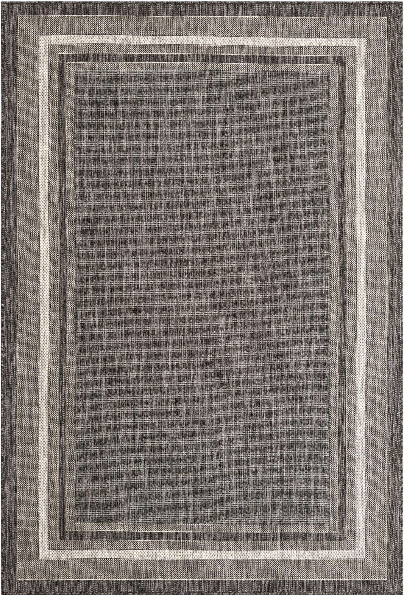 6' x 9' Easy-Clean Border Indoor / Outdoor Rug