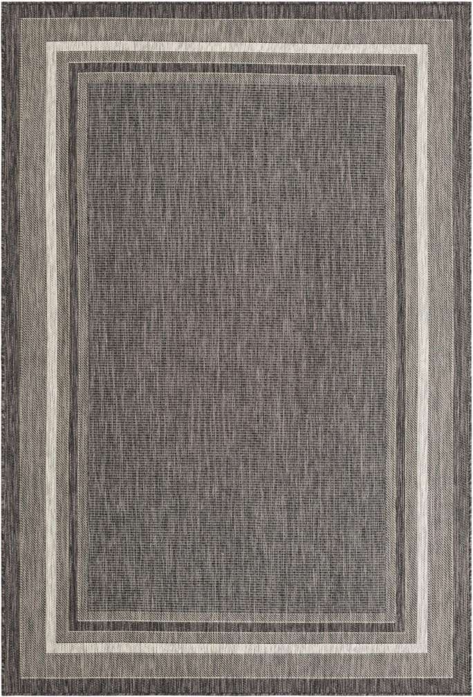 6' x 9' Easy-Clean Border Indoor / Outdoor Rug