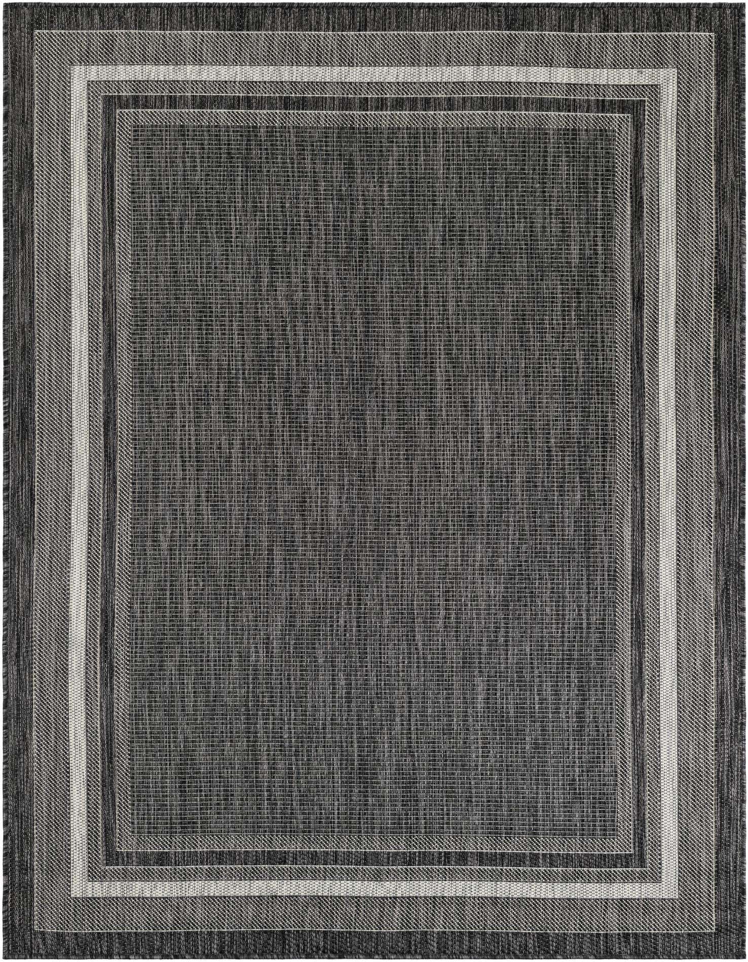 5' 3 x 7' Easy-Clean Border Indoor / Outdoor Rug