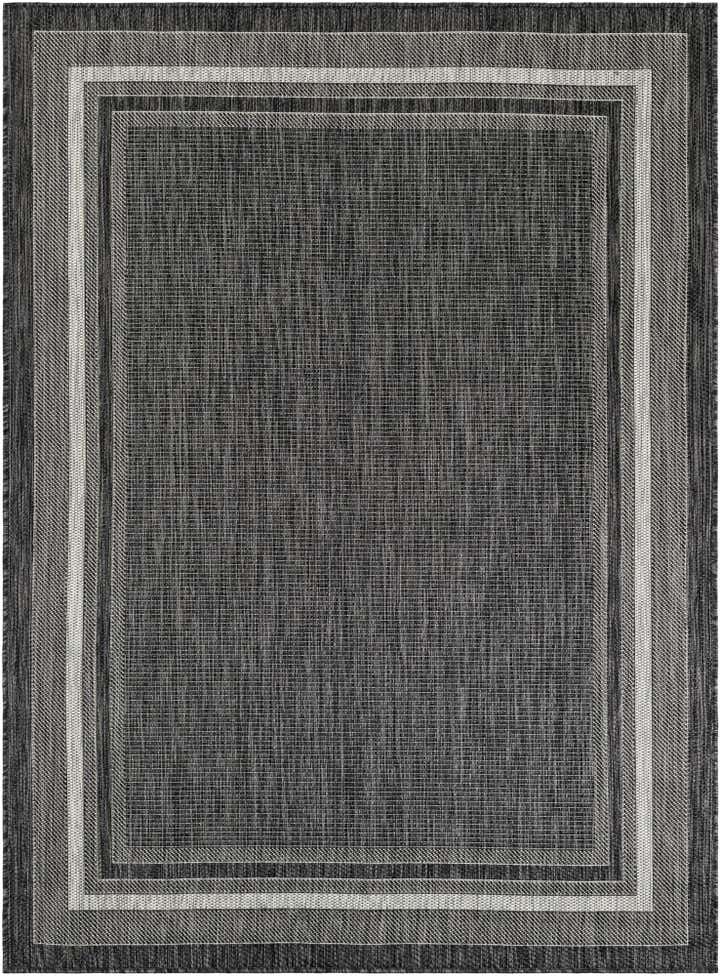 5' 3 x 7' Easy-Clean Border Indoor / Outdoor Rug