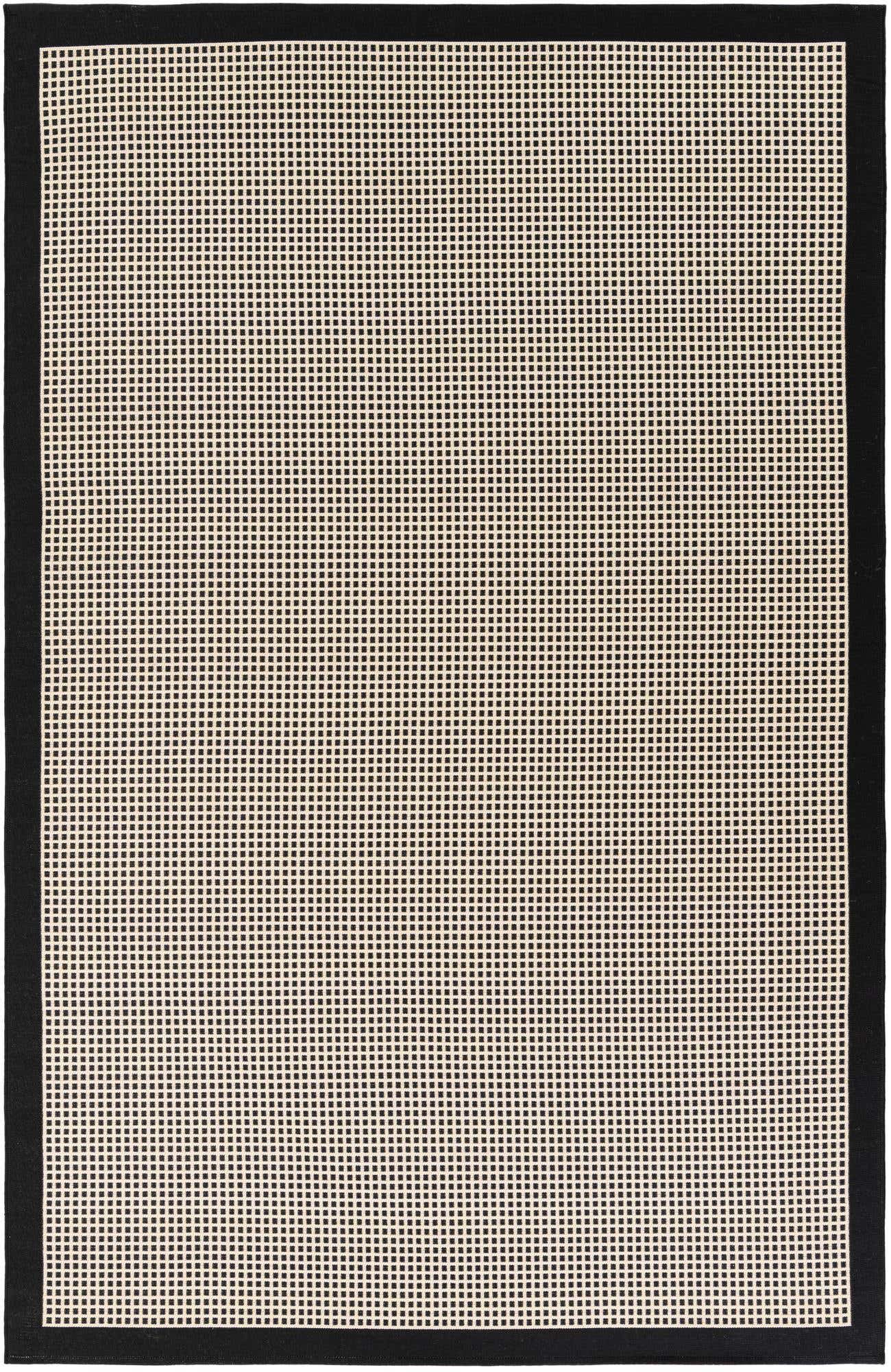 6' x 9' Easy-Clean Border Indoor / Outdoor Rug