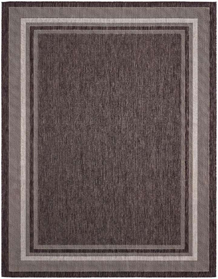7' x 9' Easy-Clean Border Indoor / Outdoor Rug