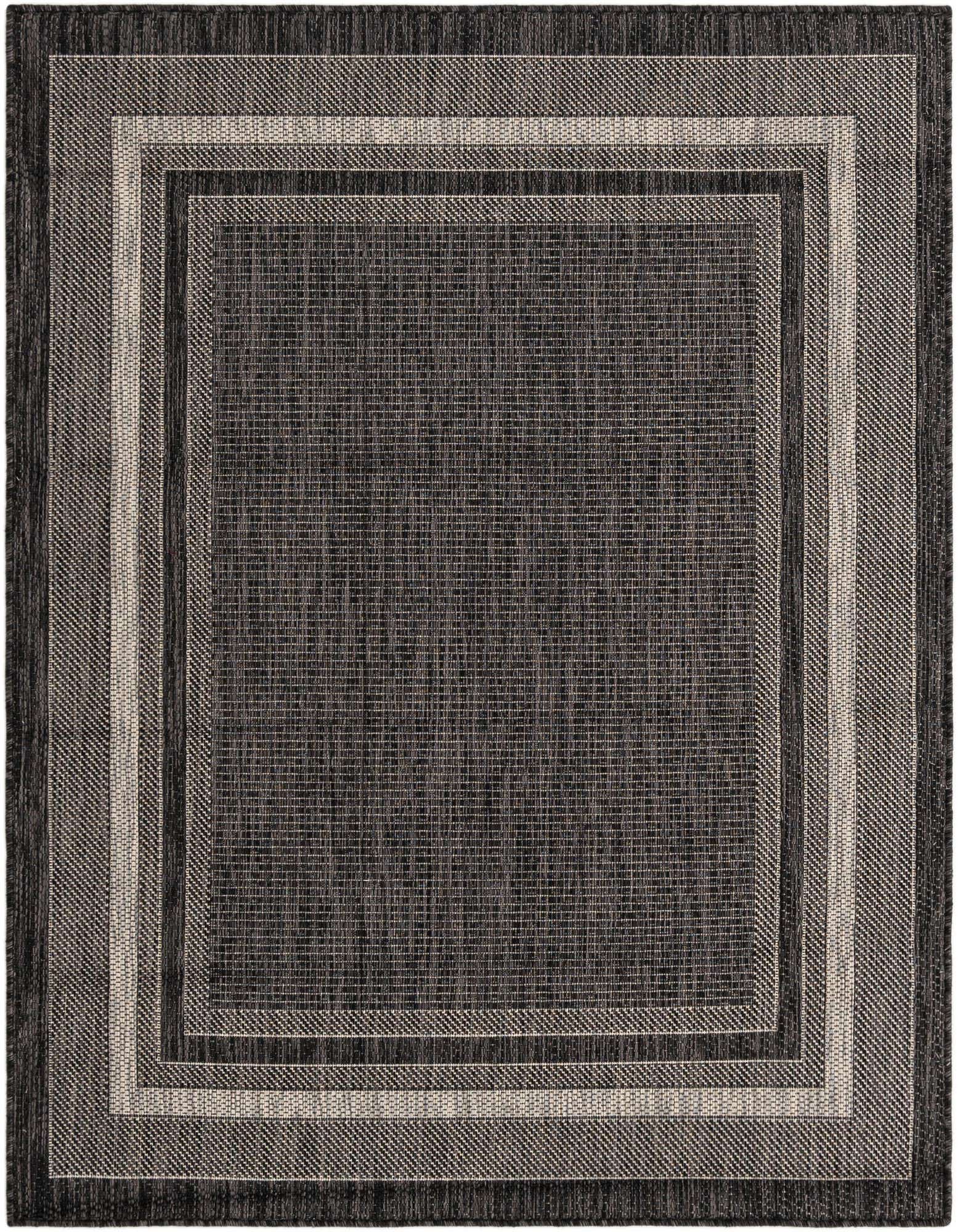 4' x 5' Easy-Clean Border Indoor / Outdoor Rug