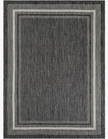 5' 3 x 7' Easy-Clean Border Indoor / Outdoor Rug