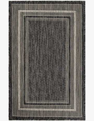 2' x 3' 1 Easy-Clean Border Indoor / Outdoor Rug
