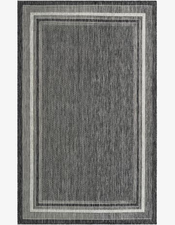 5' 3 x 8' Easy-Clean Border Indoor / Outdoor Rug