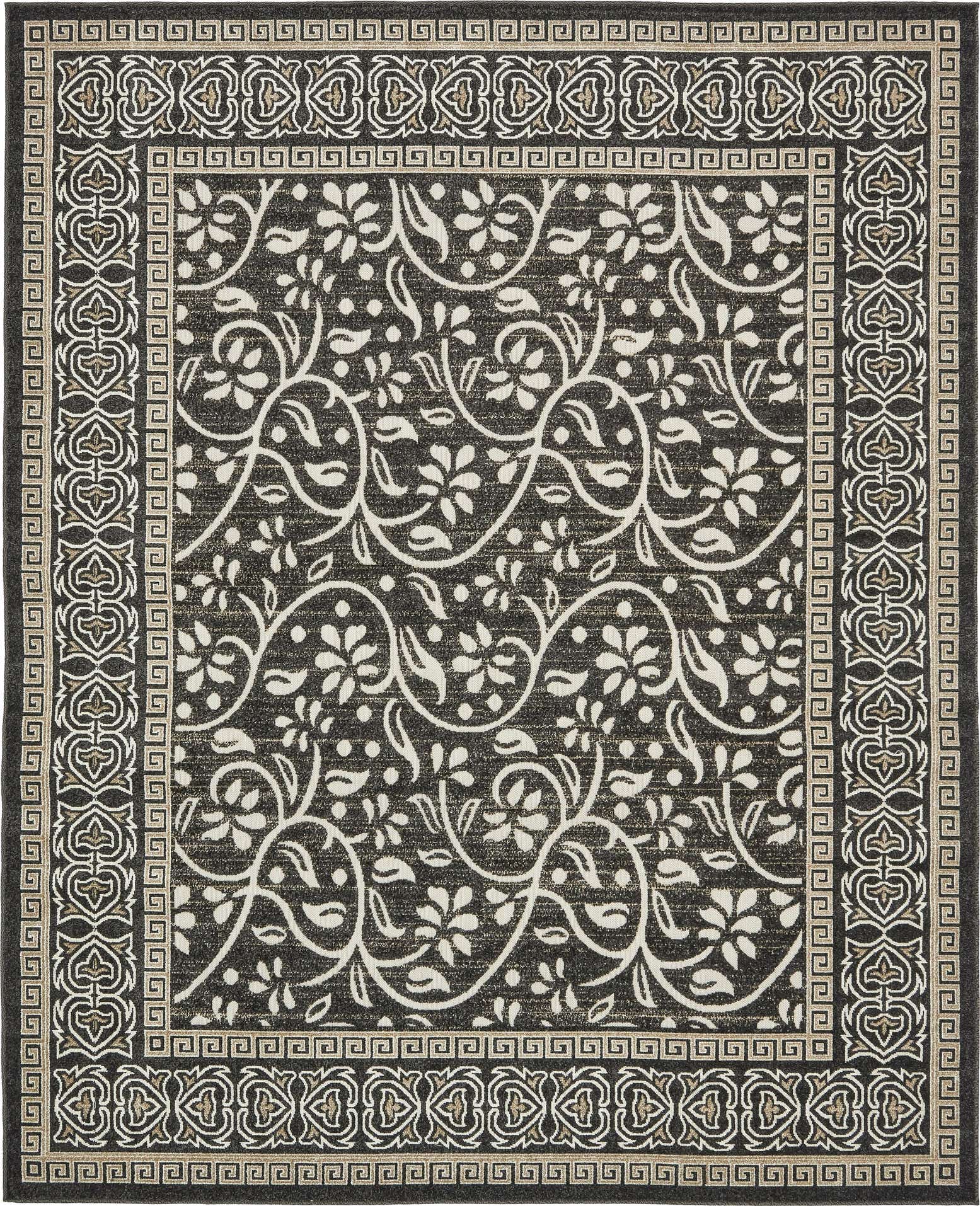 8' x 10' Easy-Clean Botanical Indoor / Outdoor Rug