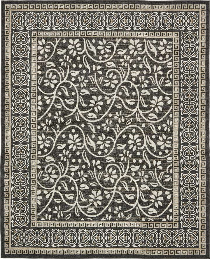 8' x 10' Easy-Clean Botanical Indoor / Outdoor Rug