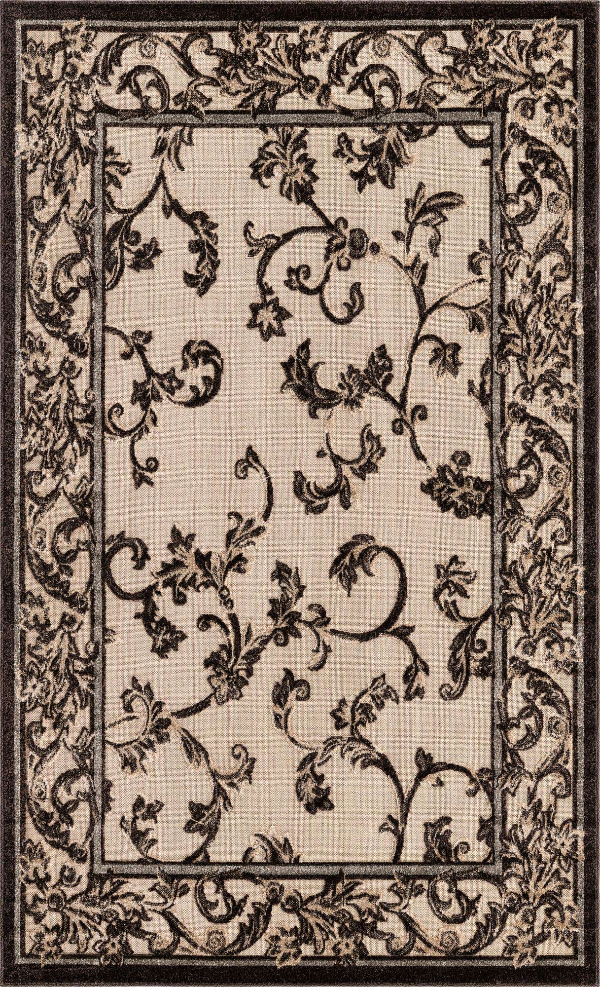 5' x 8' Easy-Clean Botanical Indoor / Outdoor Rug