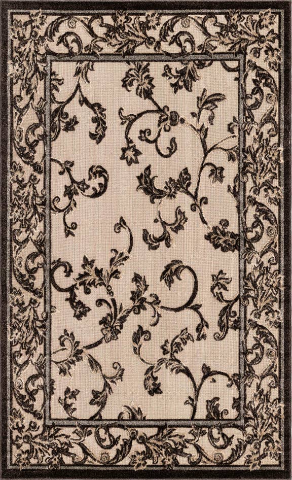 Detail image of 5' x 8' Easy-Clean Botanical Indoor / Outdoor Rug