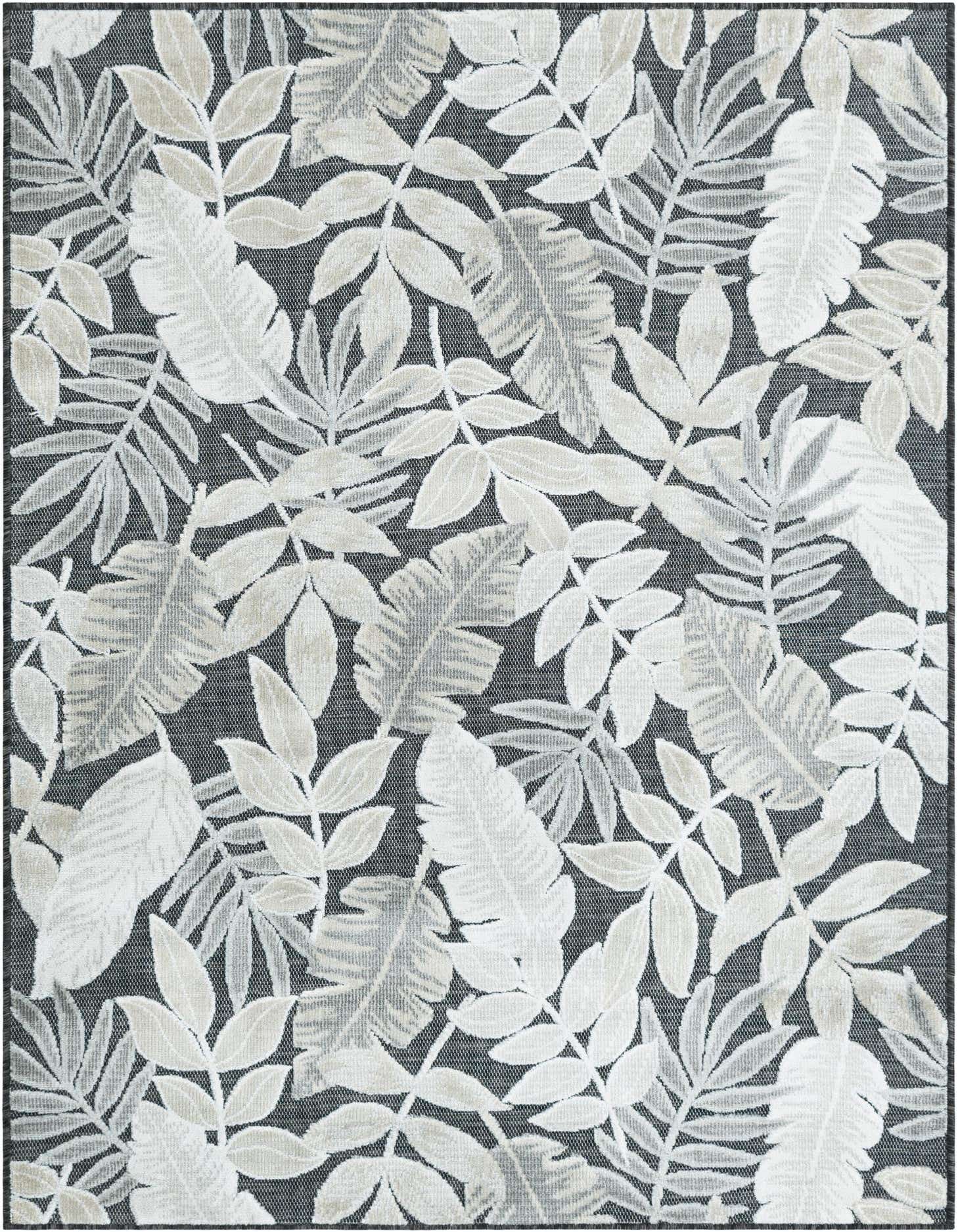 4' 5 x 6' Easy-Clean Botanical Indoor / Outdoor Rug