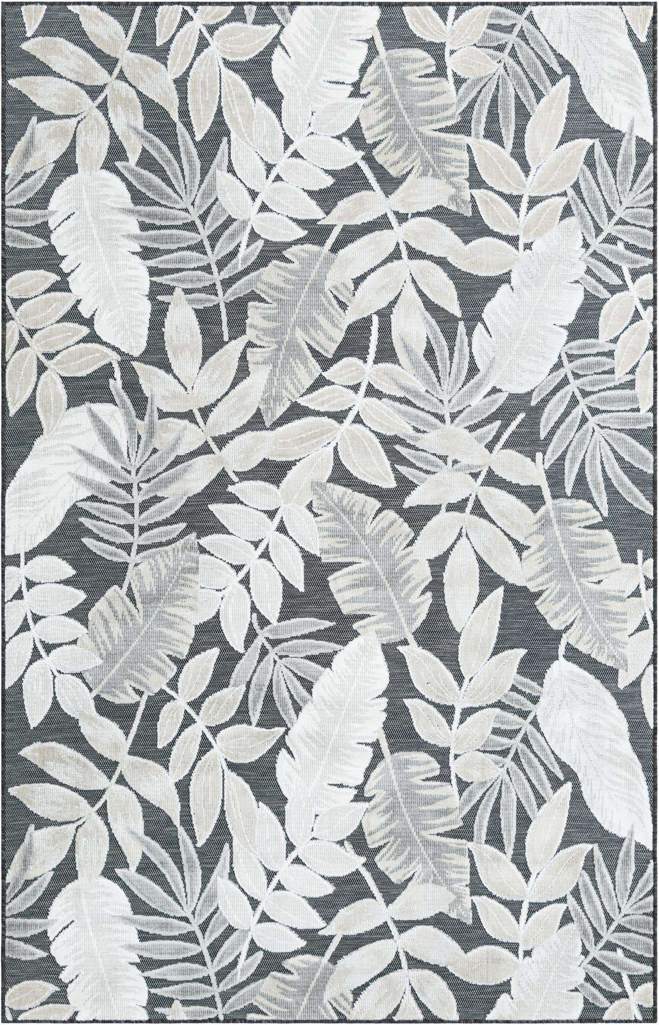 5' 2 x 8' Easy-Clean Botanical Indoor / Outdoor Rug