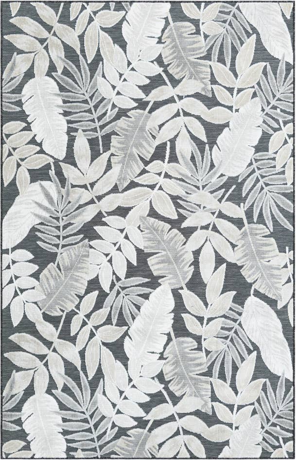 Detail image of 5' 2 x 8' Easy-Clean Botanical Indoor / Outdoor Rug