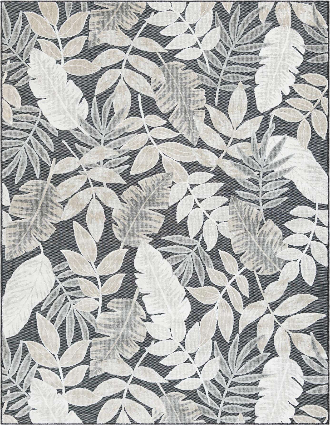 6' 4 x 9' Easy-Clean Botanical Indoor / Outdoor Rug