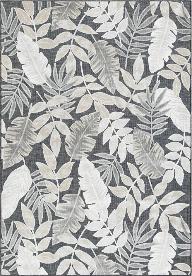 Detail image of 6' 4 x 9' Easy-Clean Botanical Indoor / Outdoor Rug
