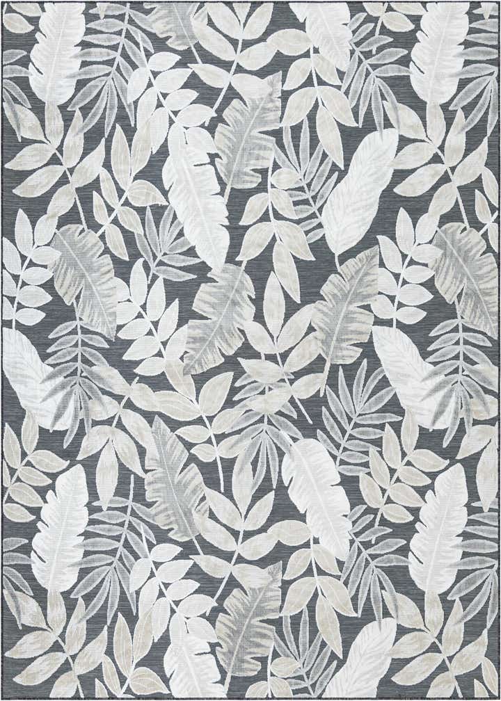 8' 2 x 10' Easy-Clean Botanical Indoor / Outdoor Rug