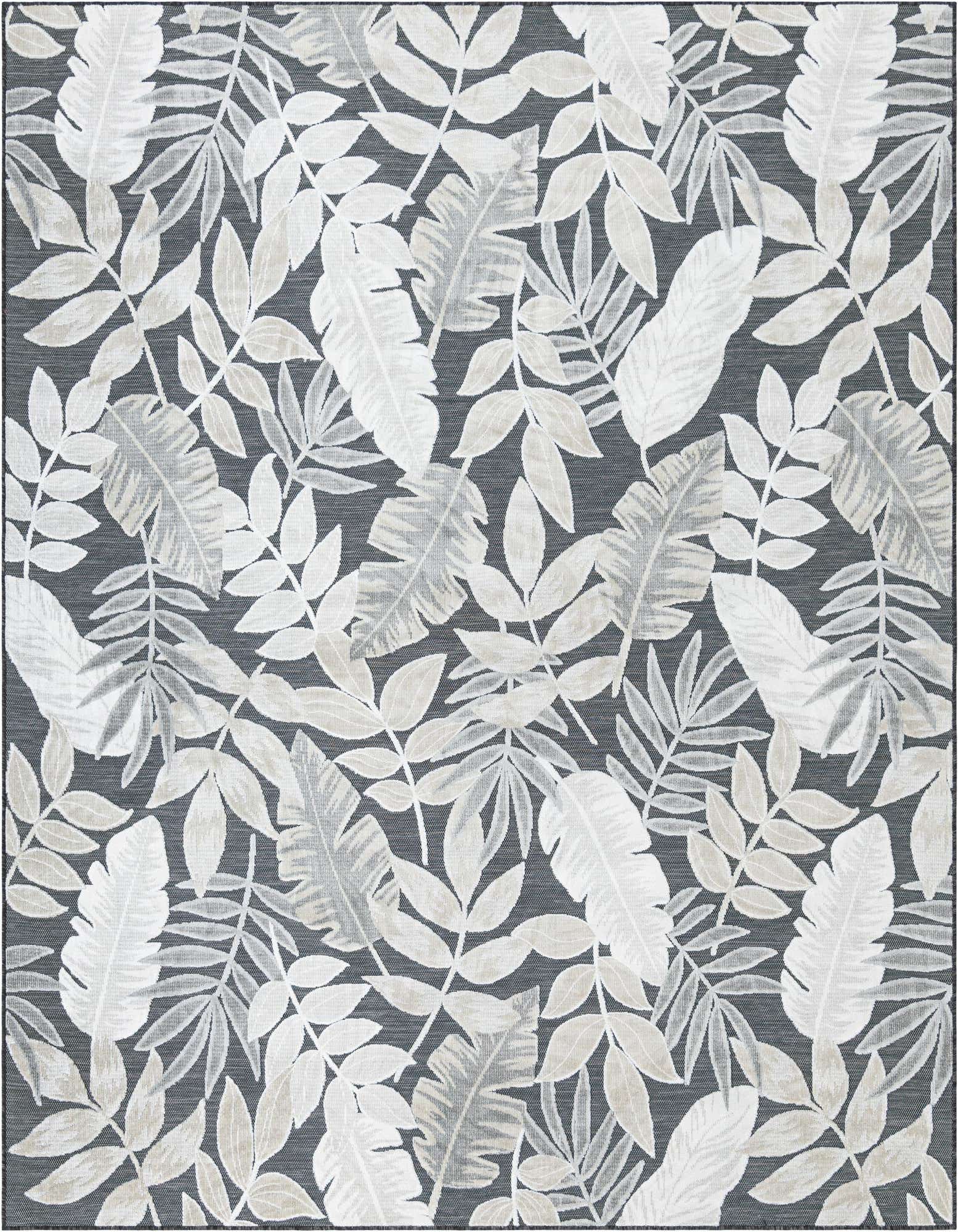 8' 2 x 10' Easy-Clean Botanical Indoor / Outdoor Rug