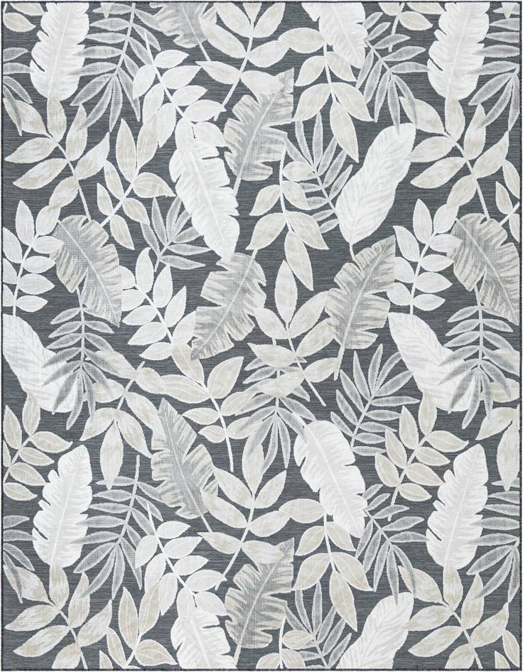 Detail image of 8' 2 x 10' Easy-Clean Botanical Indoor / Outdoor Rug