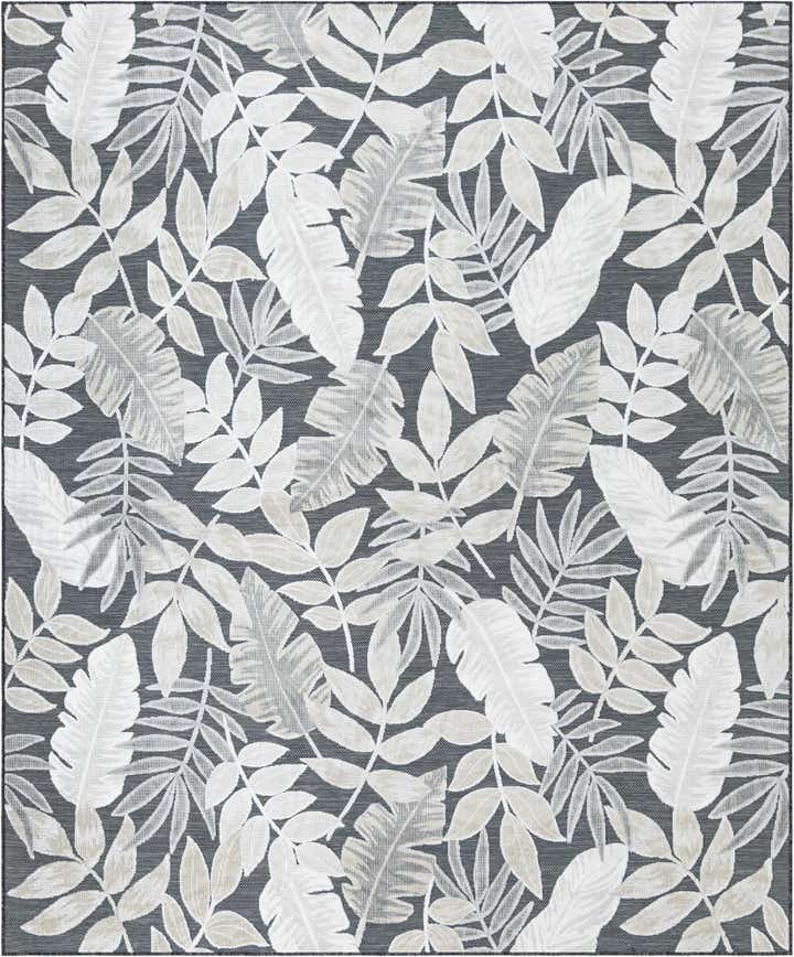 8' 2 x 10' Easy-Clean Botanical Indoor / Outdoor Rug