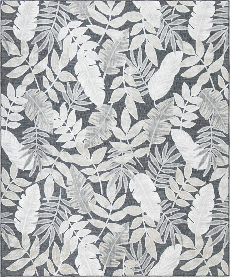 Detail image of 8' 2 x 10' Easy-Clean Botanical Indoor / Outdoor Rug