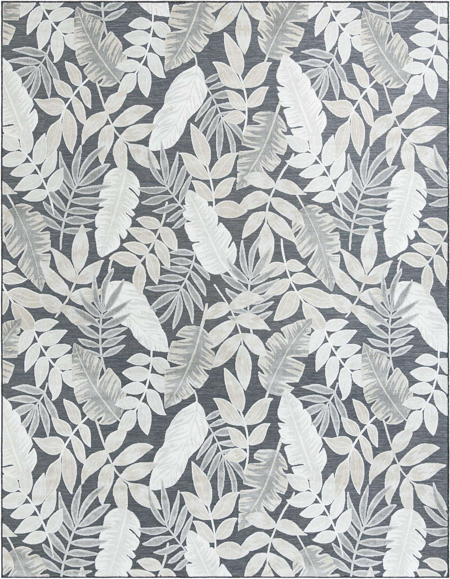 9' 9 x 12' Easy-Clean Botanical Indoor / Outdoor Rug
