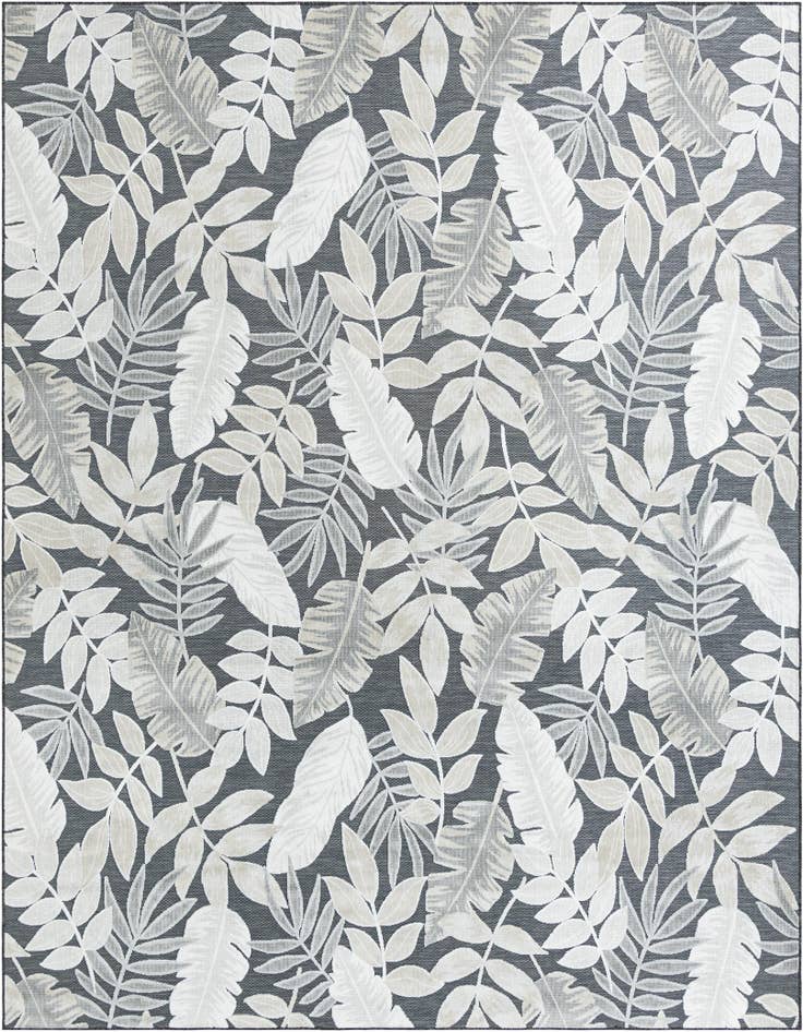 Detail image of 9' 9 x 12' Easy-Clean Botanical Indoor / Outdoor Rug
