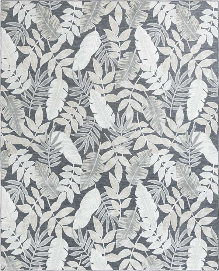 9' 9 x 12' Easy-Clean Botanical Indoor / Outdoor Rug