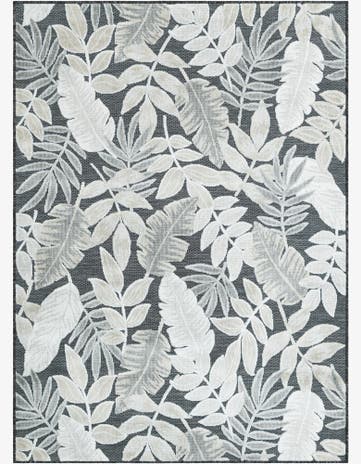 4' 5 x 6' Easy-Clean Botanical Indoor / Outdoor Rug