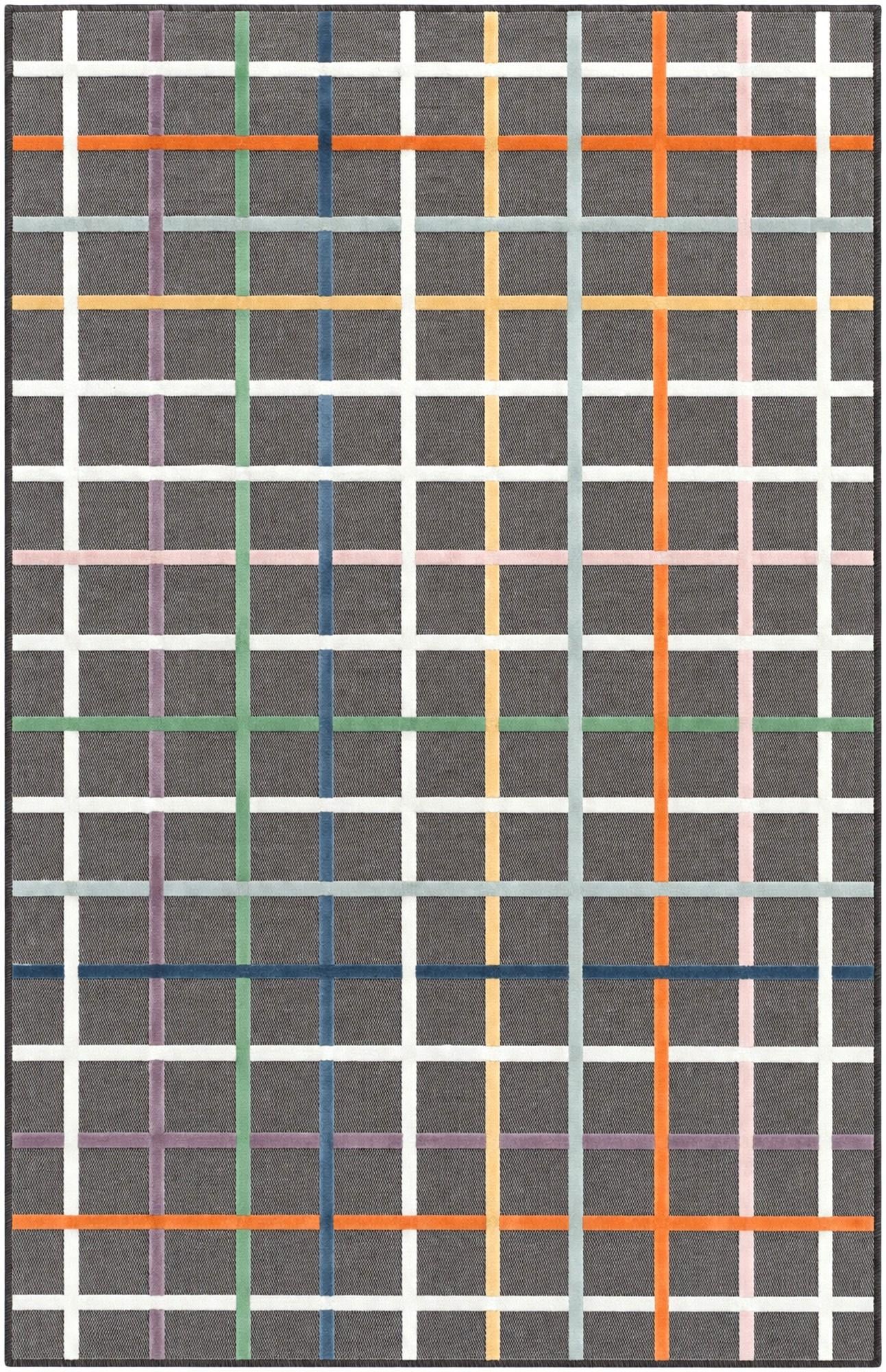 160cm x 245cm Easy-Clean Checkered Indoor / Outdoor Rug