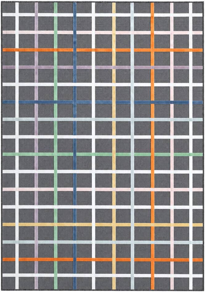 Detail image of 195cm x 275cm Easy-Clean Checkered Indoor / Outdoor Rug
