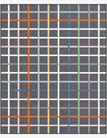 250cm x 305cm Easy-Clean Checkered Indoor / Outdoor Rug