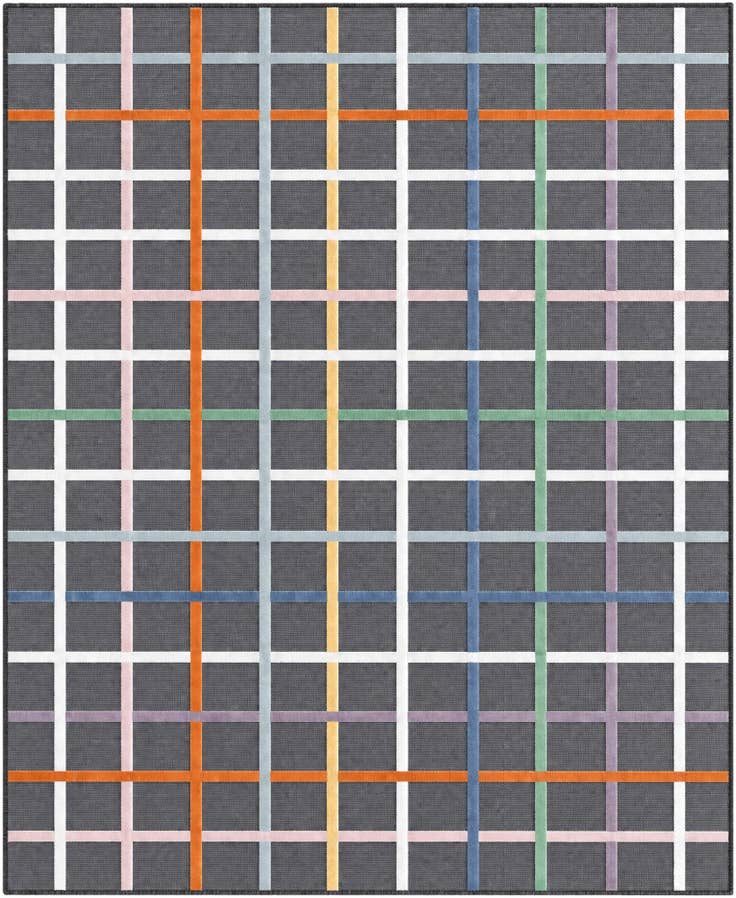 Detail image of 8' 2 x 10' Easy-Clean Checkered Indoor / Outdoor Rug