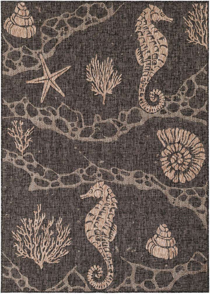 5' 3 x 7' Easy-Clean Coastal Indoor / Outdoor Rug