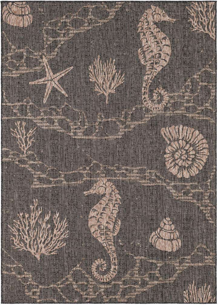 5' 3 x 8' Easy-Clean Coastal Indoor / Outdoor Rug