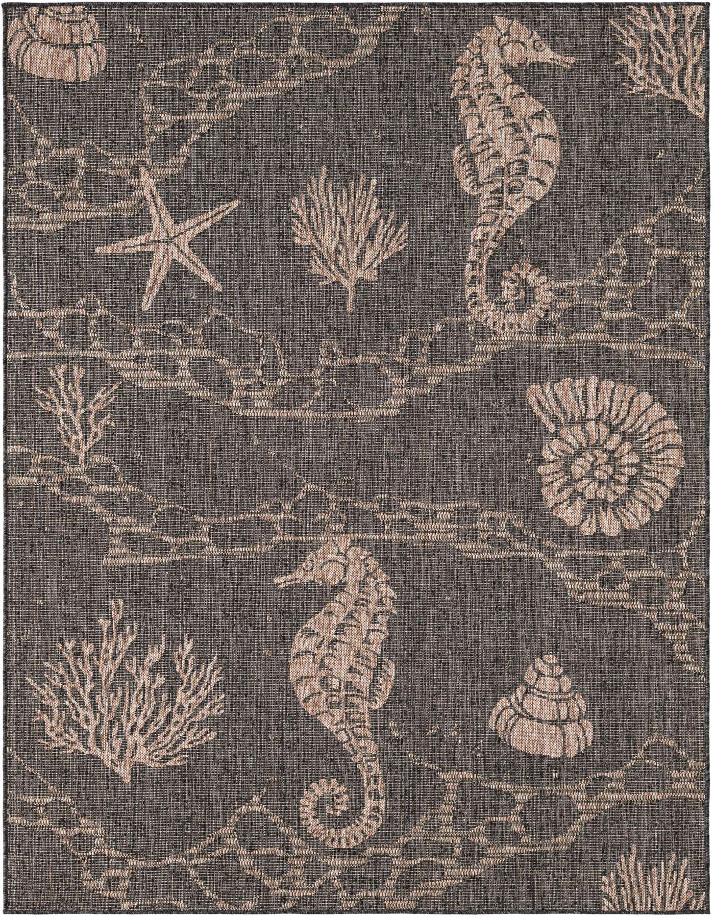 5' 3 x 8' Easy-Clean Coastal Indoor / Outdoor Rug