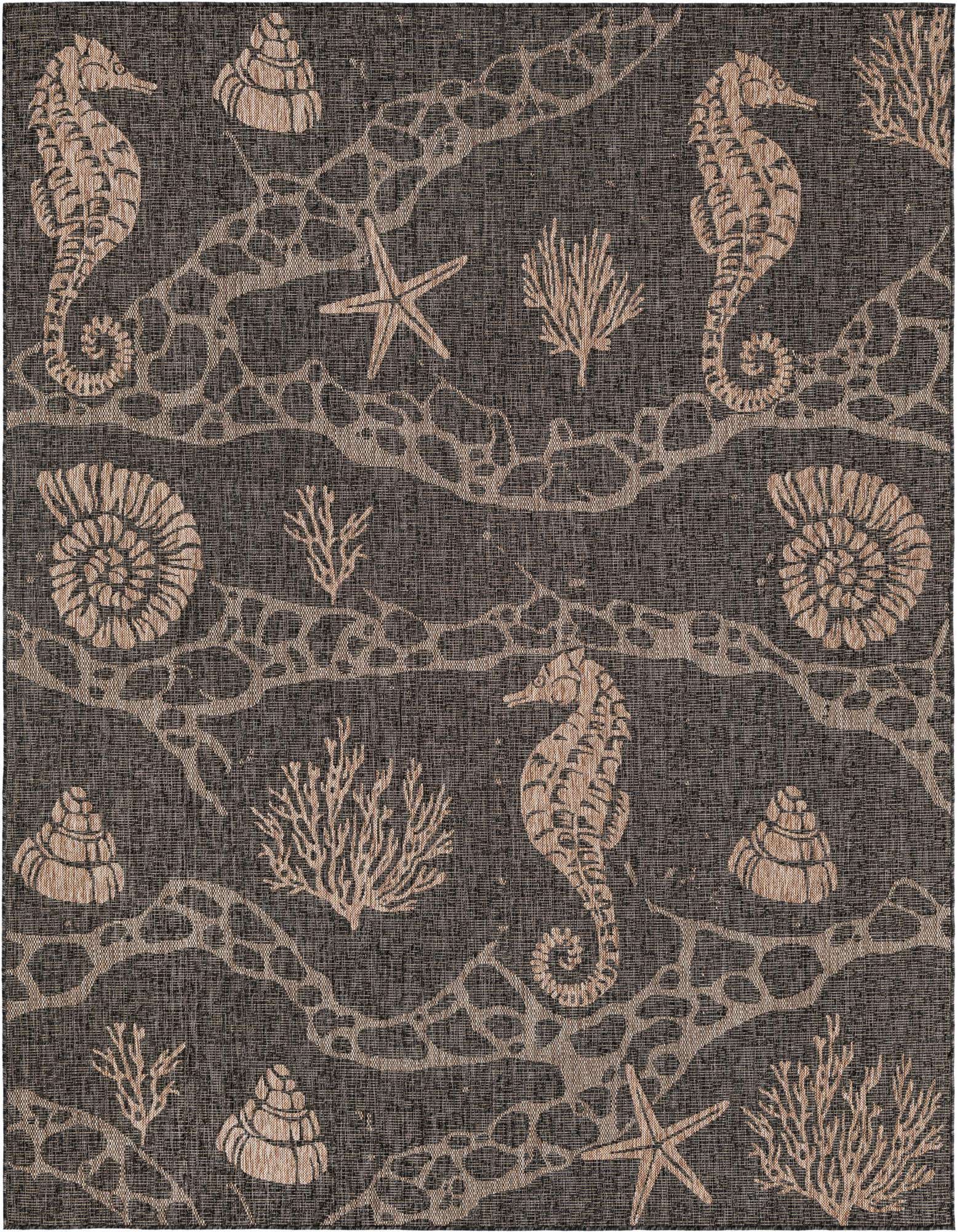7' 10 x 10' Easy-Clean Coastal Indoor / Outdoor Rug