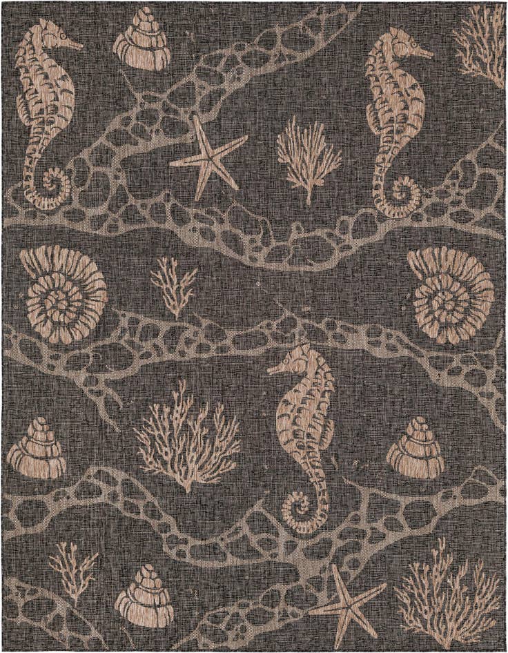 Detail image of 7' 10 x 10' Easy-Clean Coastal Indoor / Outdoor Rug
