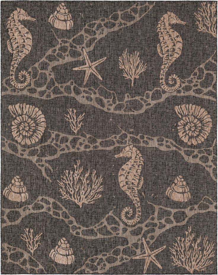 Detail image of 7' 10 x 10' Easy-Clean Coastal Indoor / Outdoor Rug